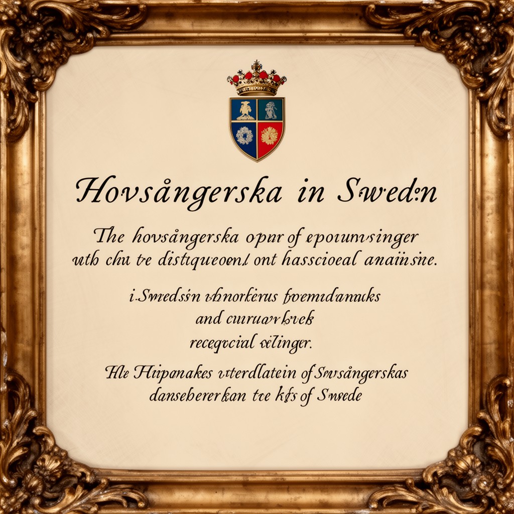 AI-generated illustration of Hovsångerska (Court Singer) title in Sweden