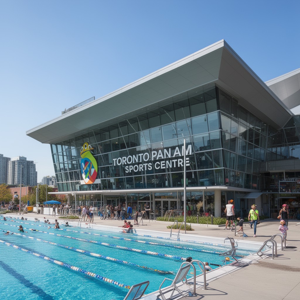 AI-generated illustration of Toronto Pan Am Sports Centre