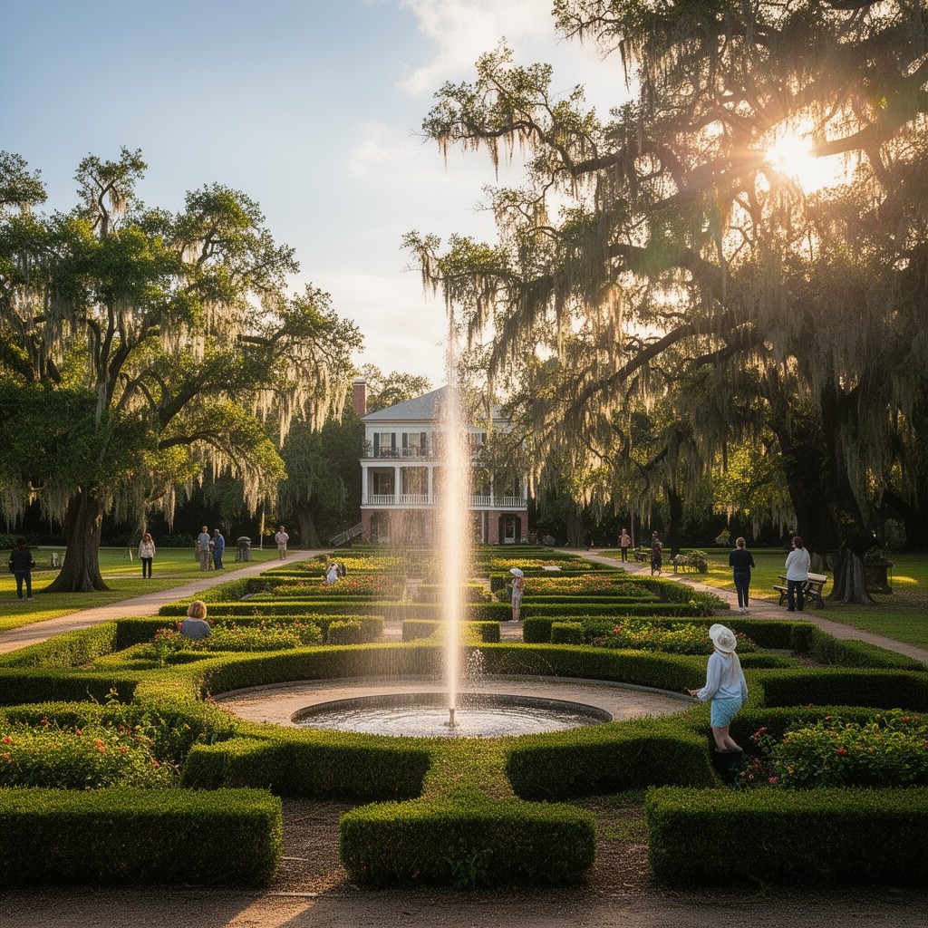 AI-generated illustration of Middleton Place plantation