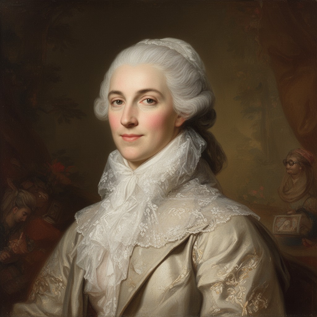 AI-generated illustration of Marquise du Châtelet