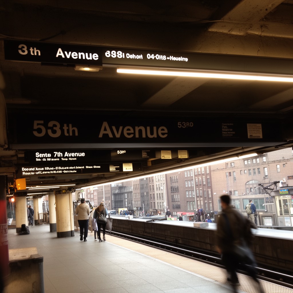 AI-generated illustration of 7th Avenue (53rd Street Line)