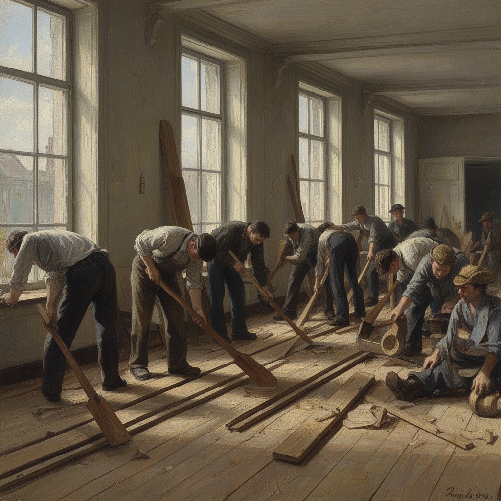 AI-generated illustration of The Floor Scrapers