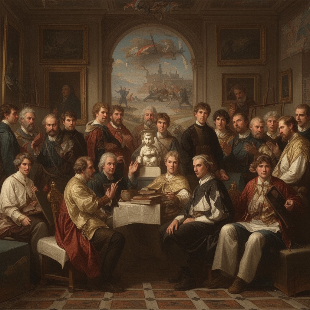 AI-generated illustration of Academic art