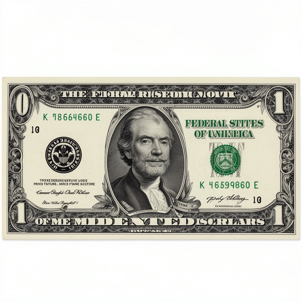 AI-generated illustration of Federal Reserve Note