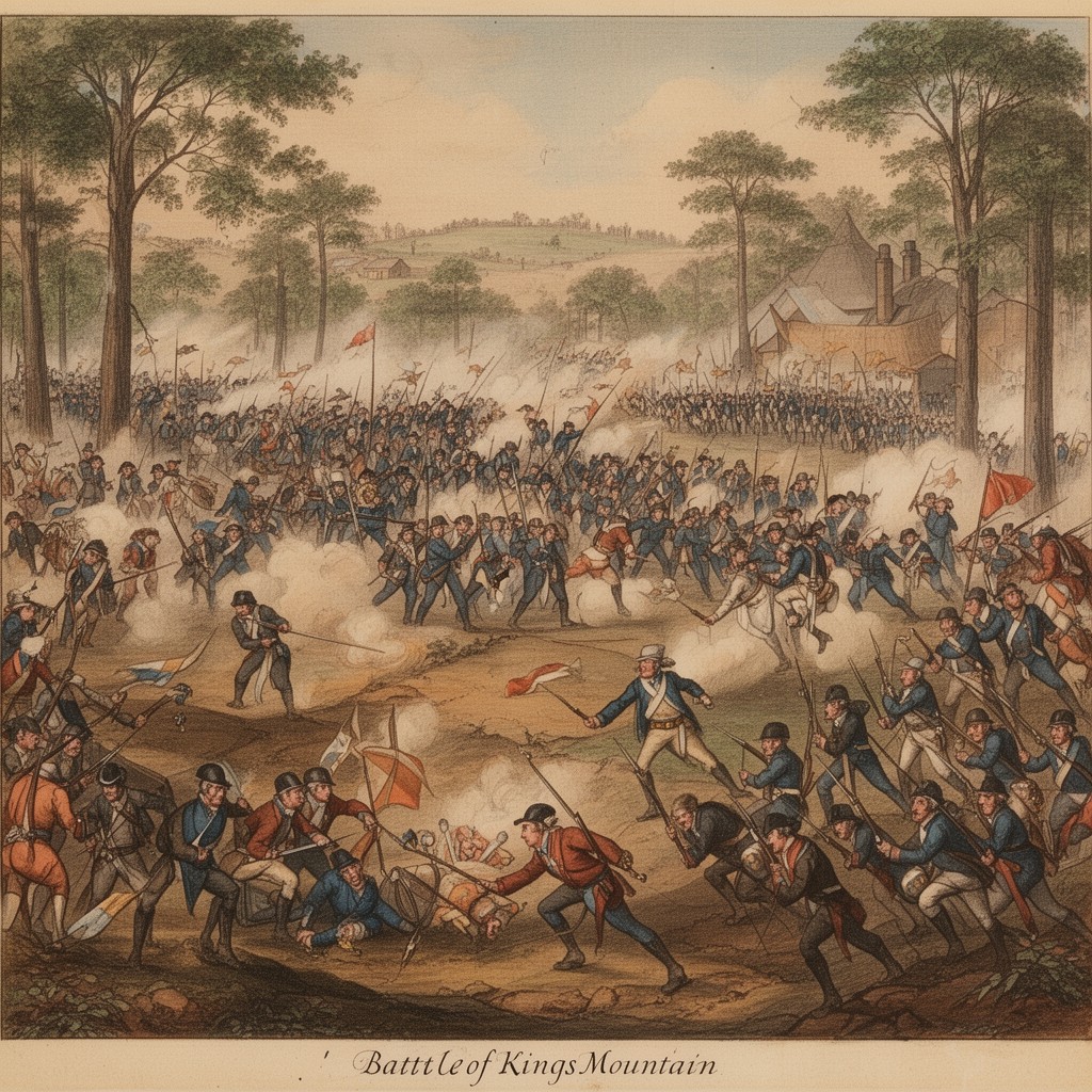 AI-generated illustration of Battle of Kings Mountain