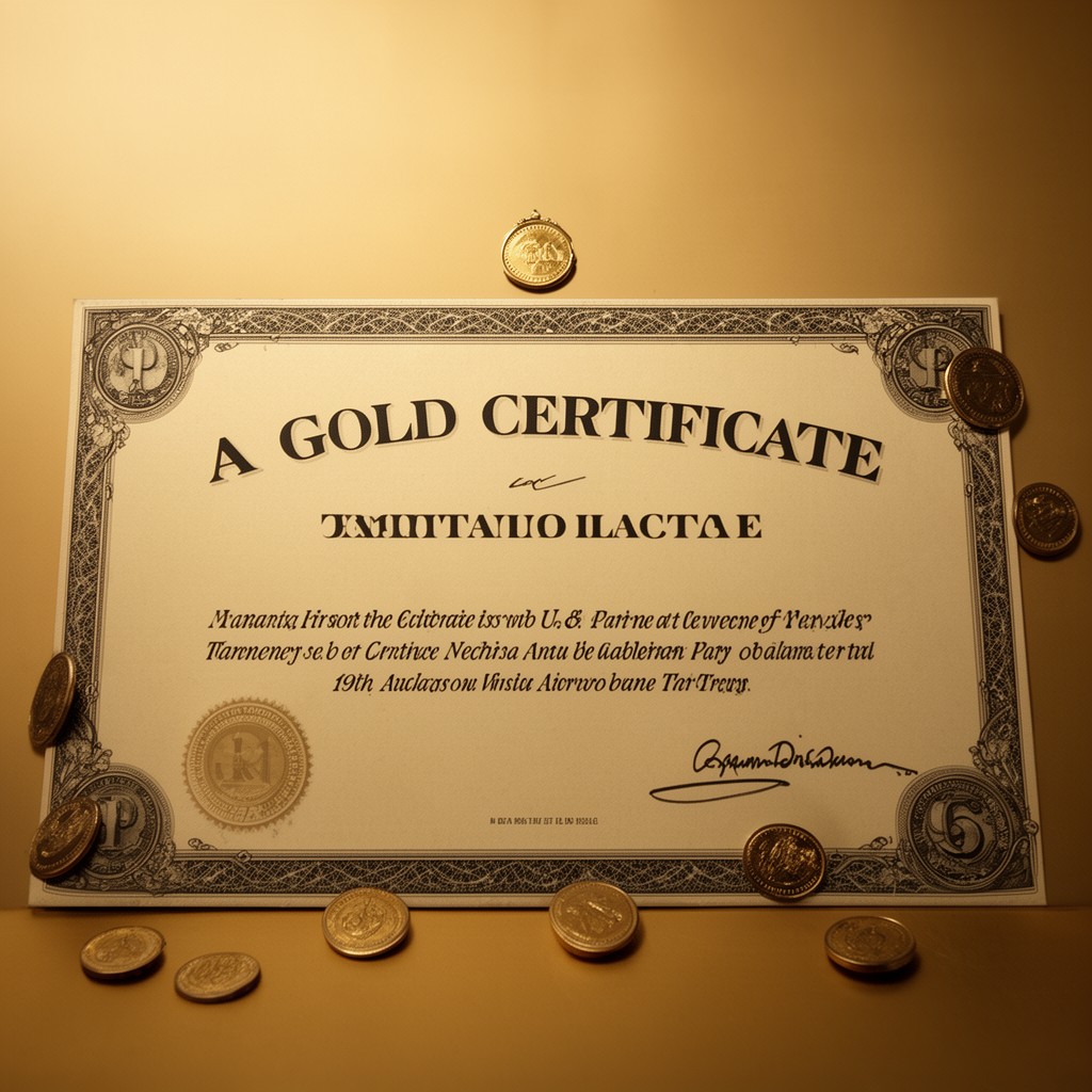 AI-generated illustration of Gold Certificate