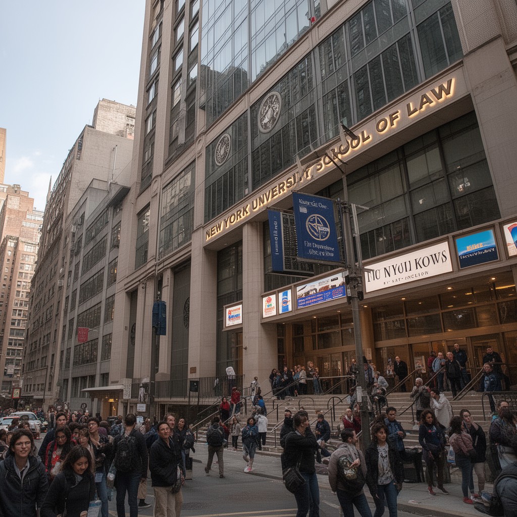 AI-generated illustration of New York University School of Law