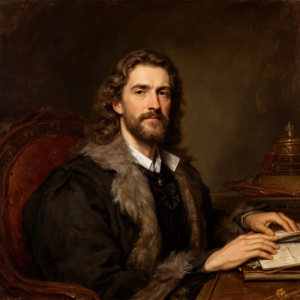 AI-generated illustration of Baron Verulam