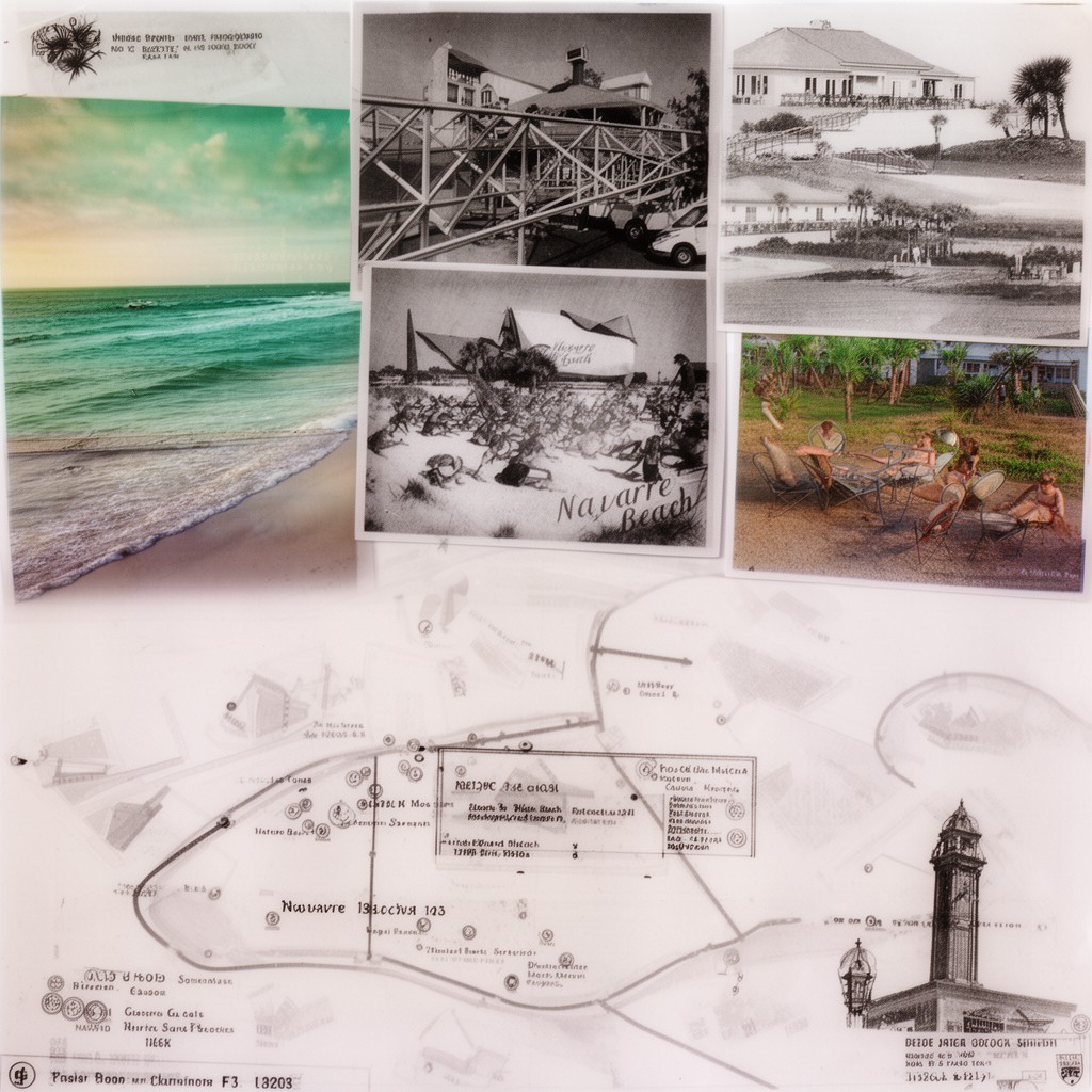 AI-generated illustration of Navarre Beach