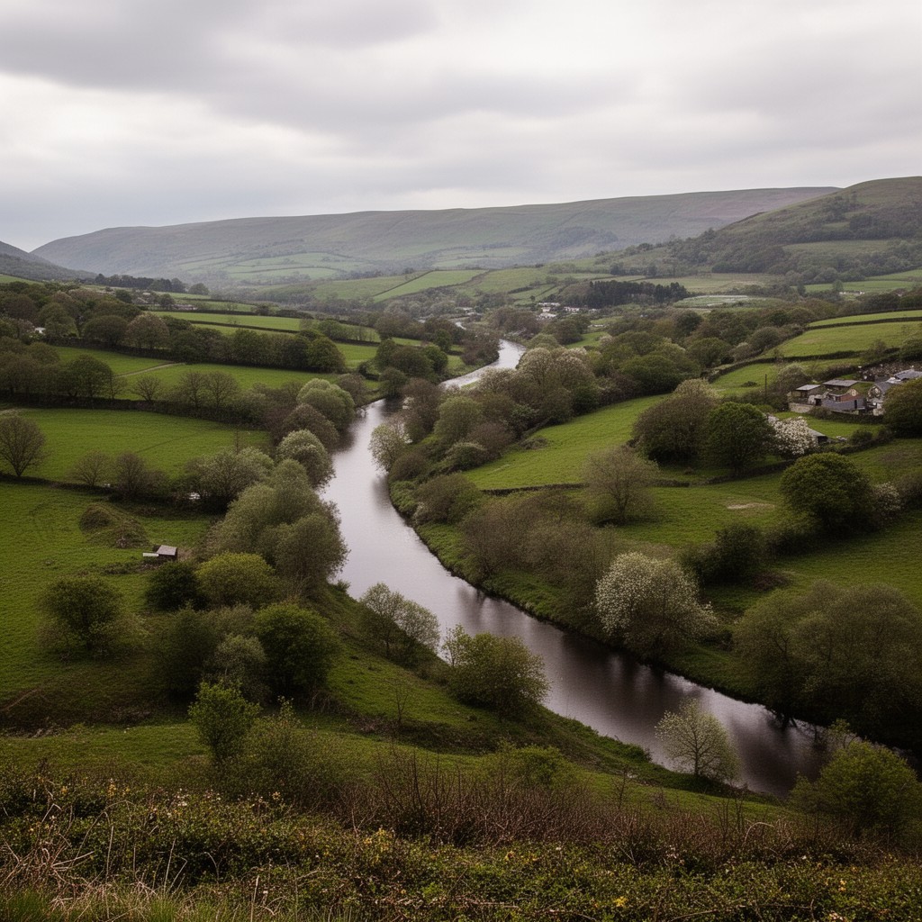 AI-generated illustration of River Lune