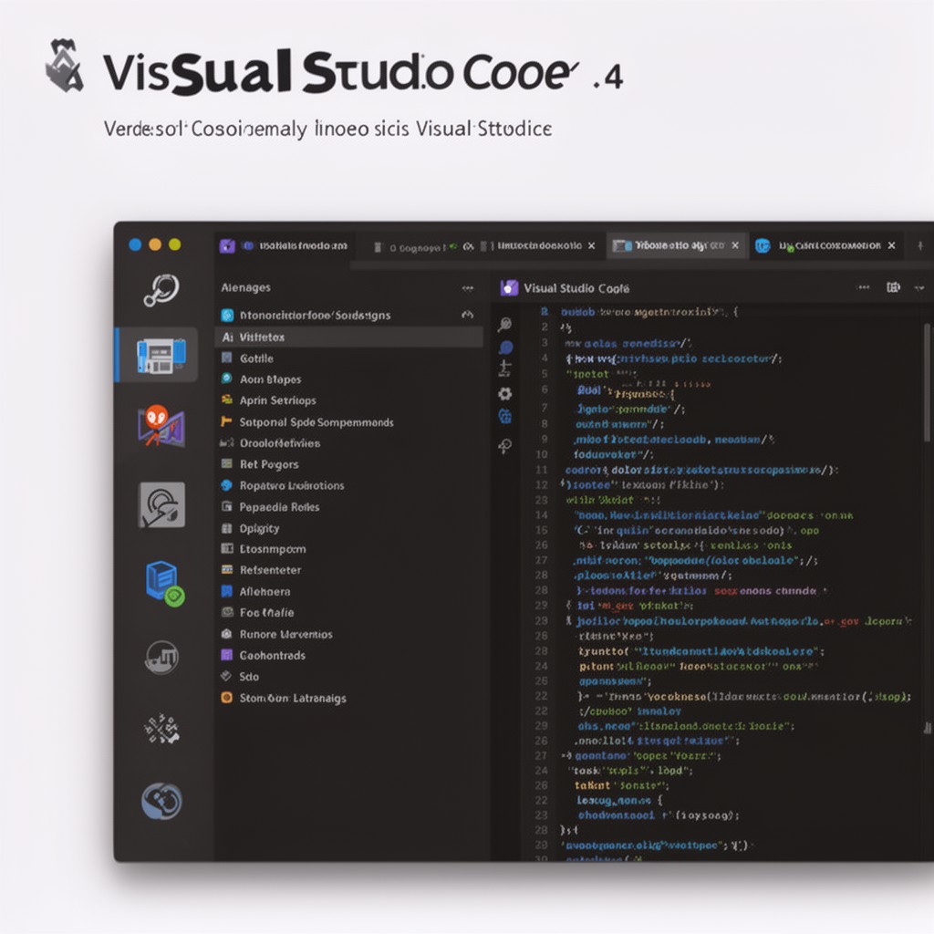 AI-generated illustration of Visual Studio Code