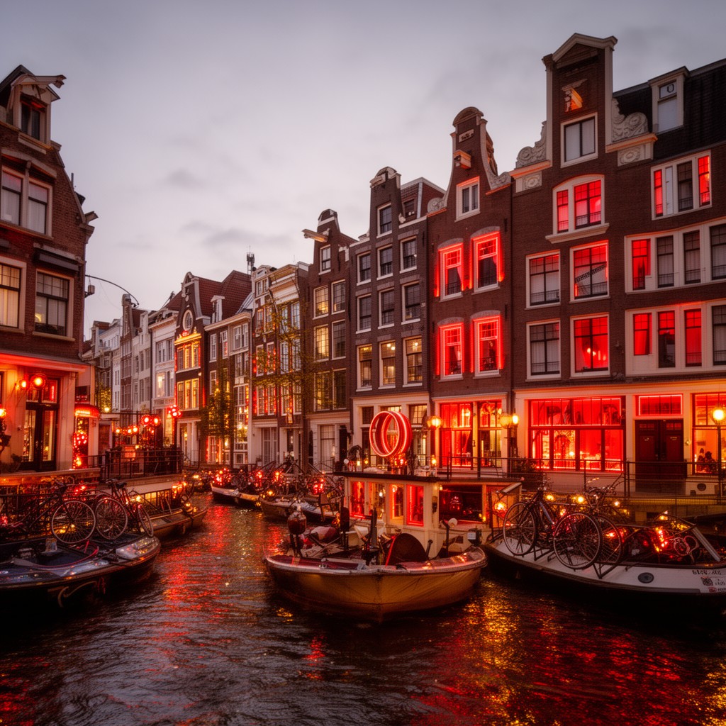 AI-generated illustration of De Wallen