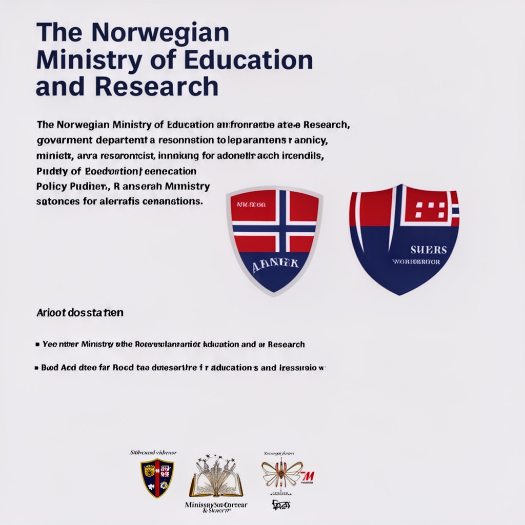 AI-generated illustration of Norwegian Ministry of Education and Research