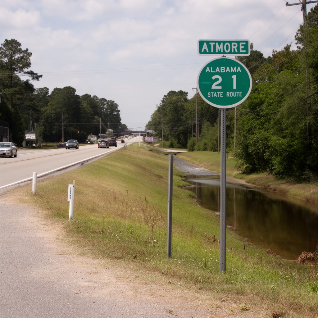 AI-generated illustration of Alabama State Route 21