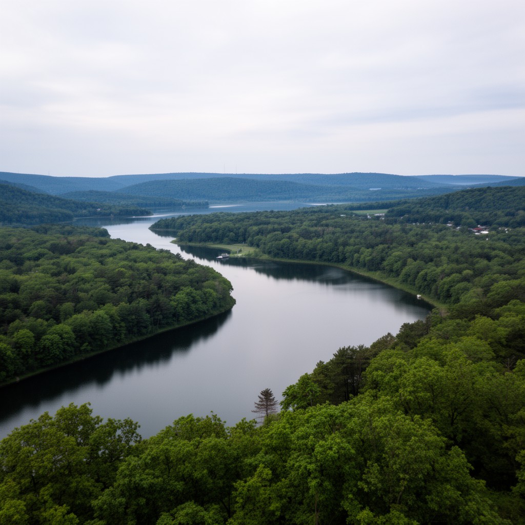 AI-generated illustration of Kensico Reservoir