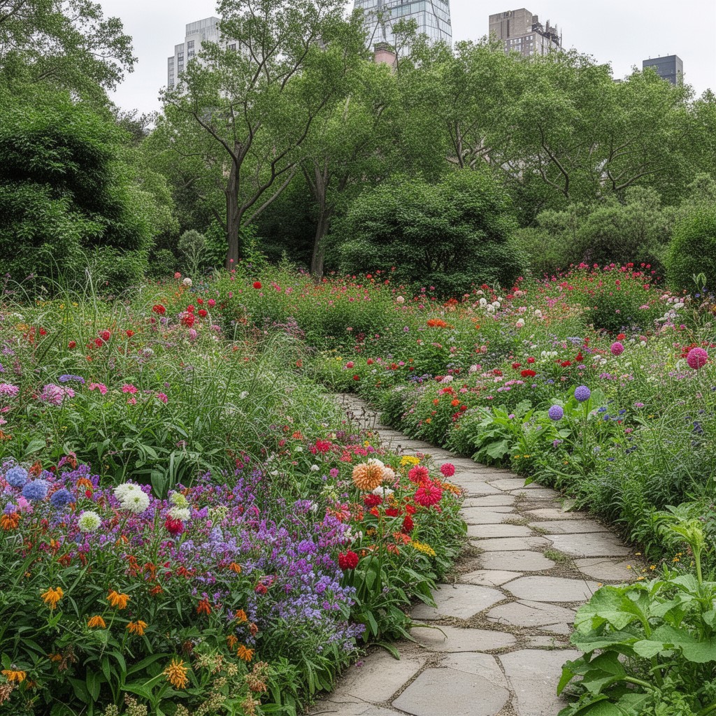 AI-generated illustration of Brooklyn Botanic Garden