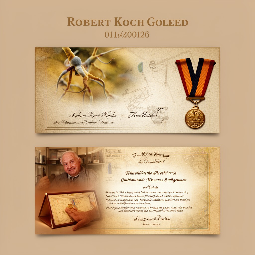 AI-generated illustration of Robert Koch Gold Medal