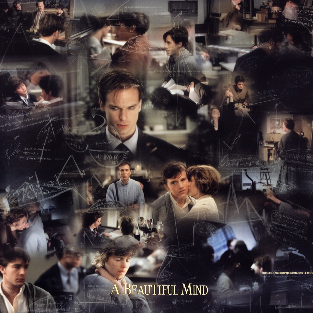 AI-generated illustration of A Beautiful Mind (2001 film)
