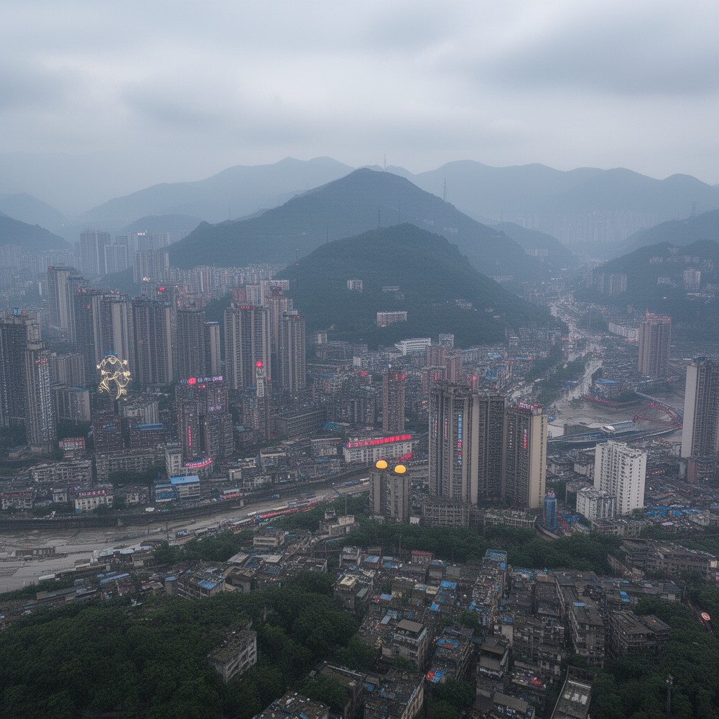 AI-generated illustration of Chongqing