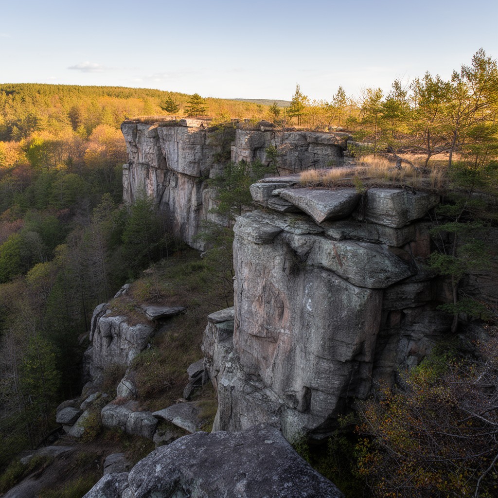 AI-generated illustration of Weetamoo Cliff