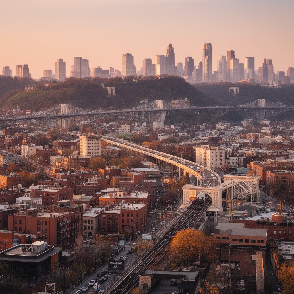 AI-generated illustration of Fort Lee, New Jersey