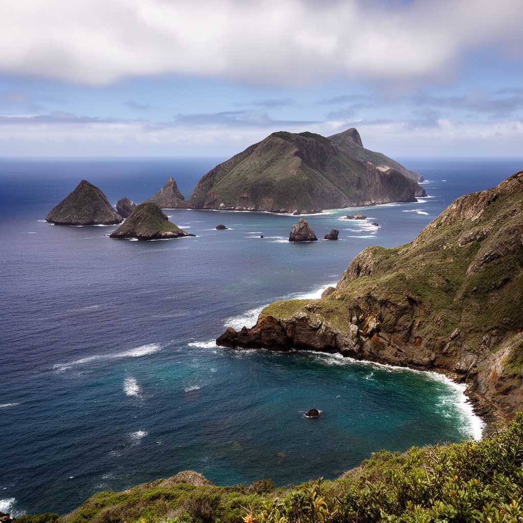 AI-generated illustration of Juan Fernández Islands