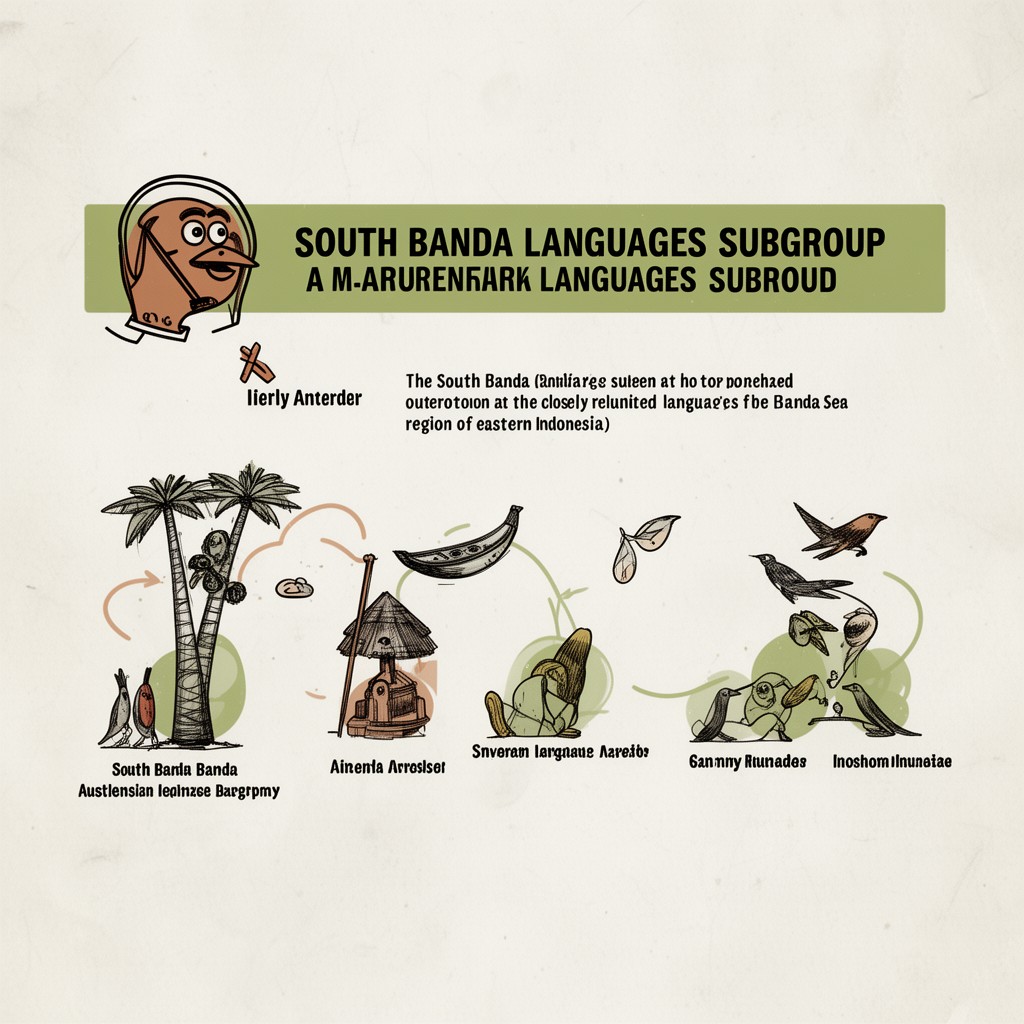 AI-generated illustration of South Banda languages subgroup