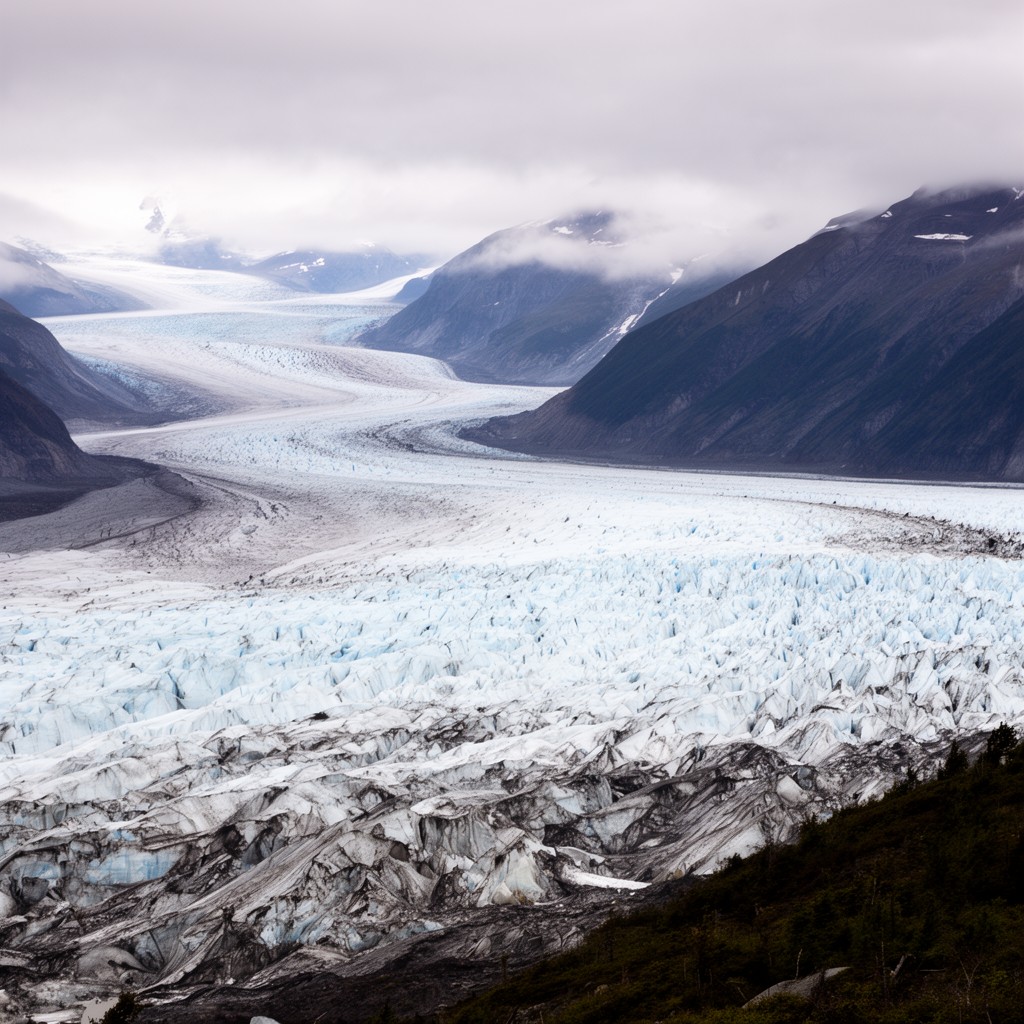 AI-generated illustration of Juneau Icefield