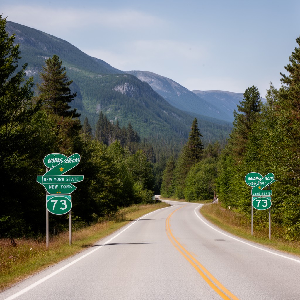 AI-generated illustration of New York State Route 73