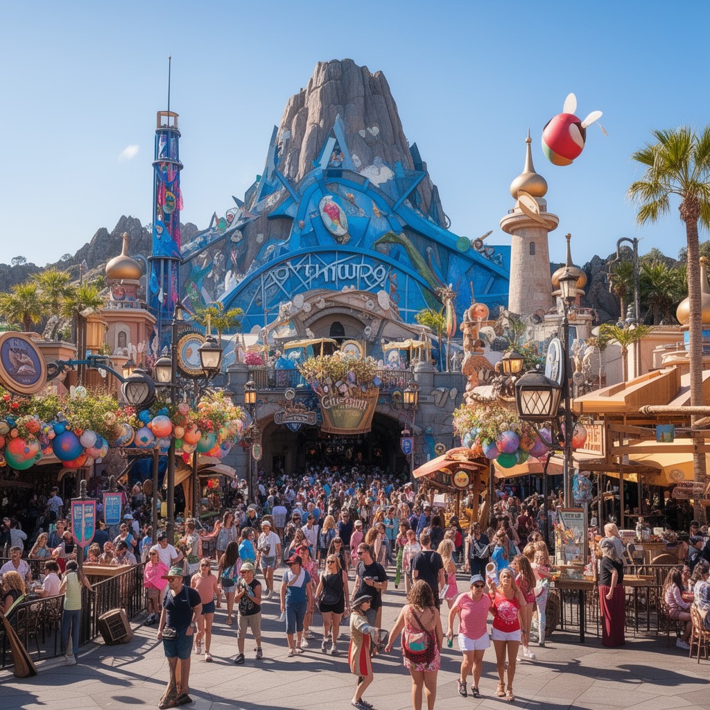AI-generated illustration of Disney California Adventure Park