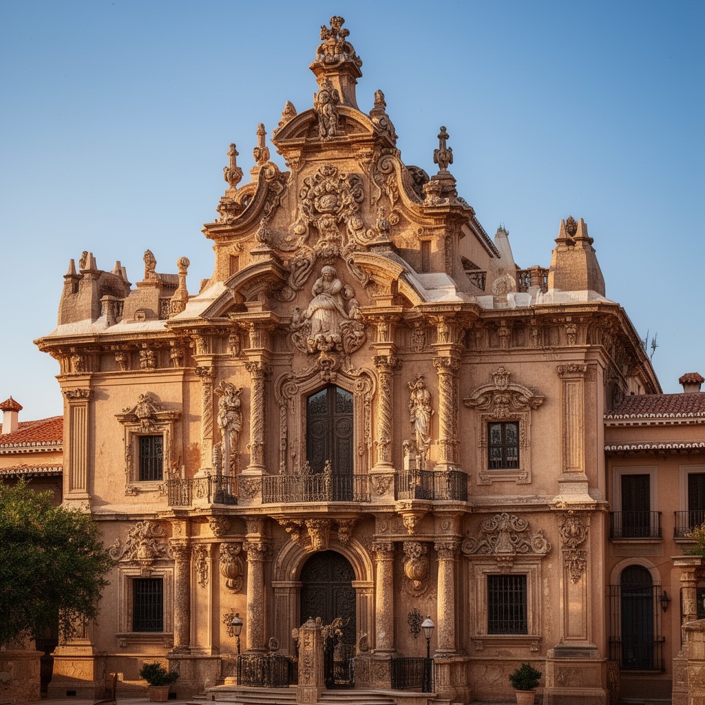 AI-generated illustration of Spanish Baroque Revival