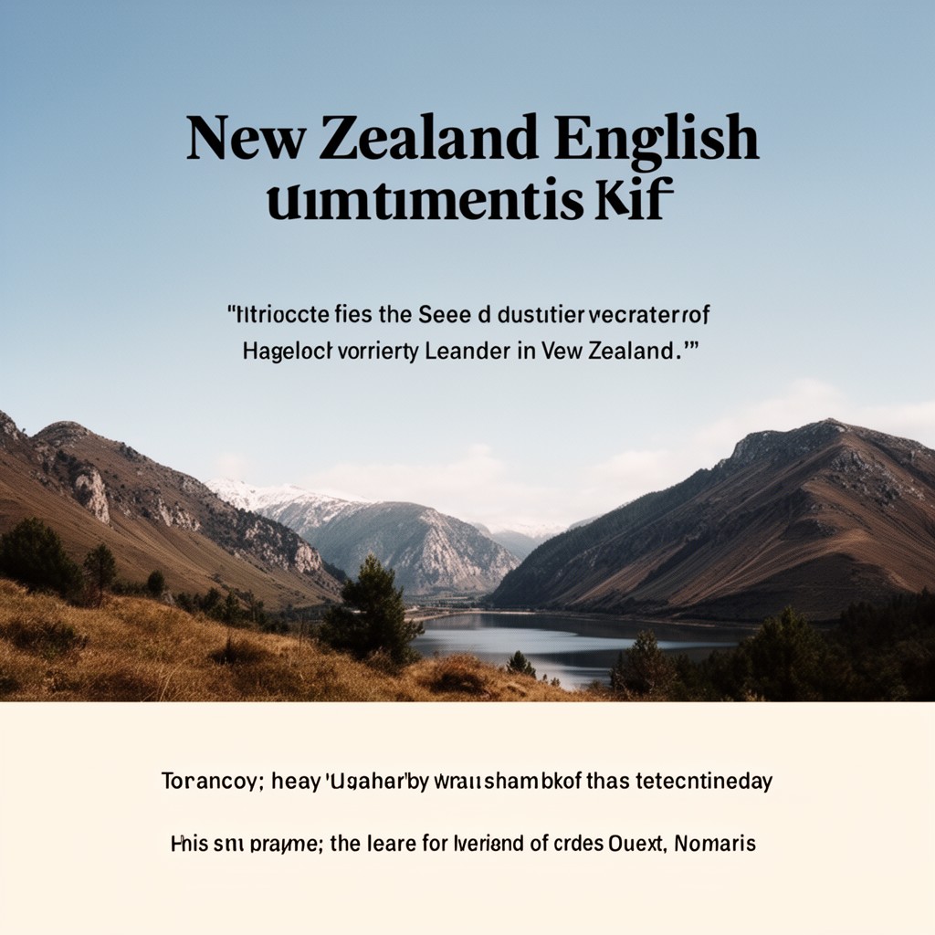 AI-generated illustration of New Zealand English