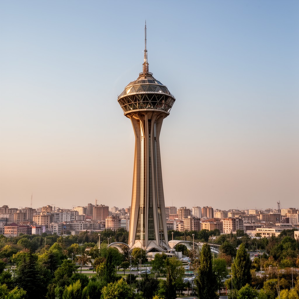 AI-generated illustration of Milad Tower