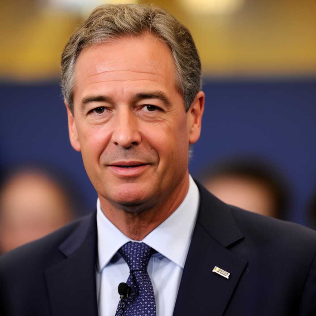 AI-generated illustration of Nigel Farage