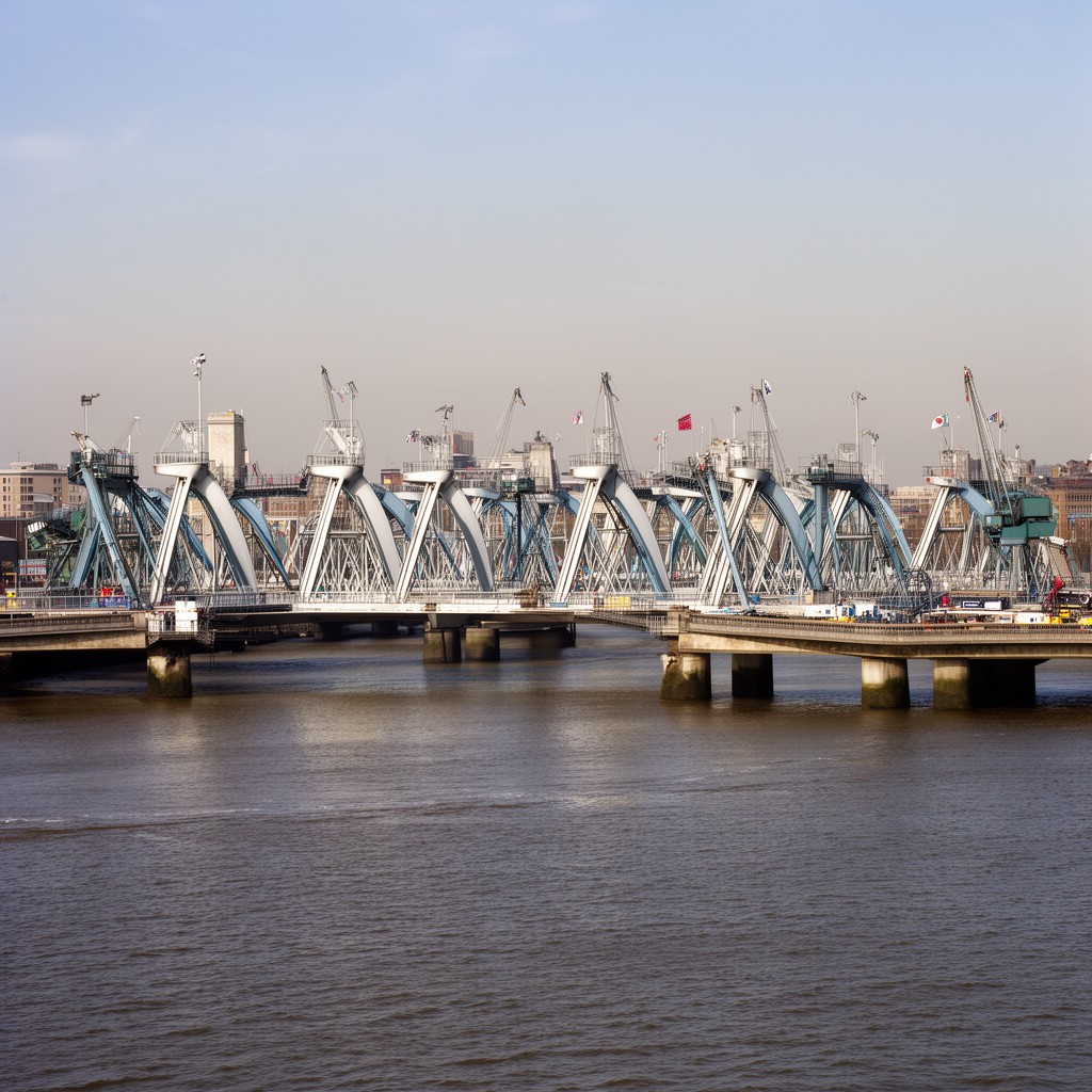AI-generated illustration of Thames Barrier