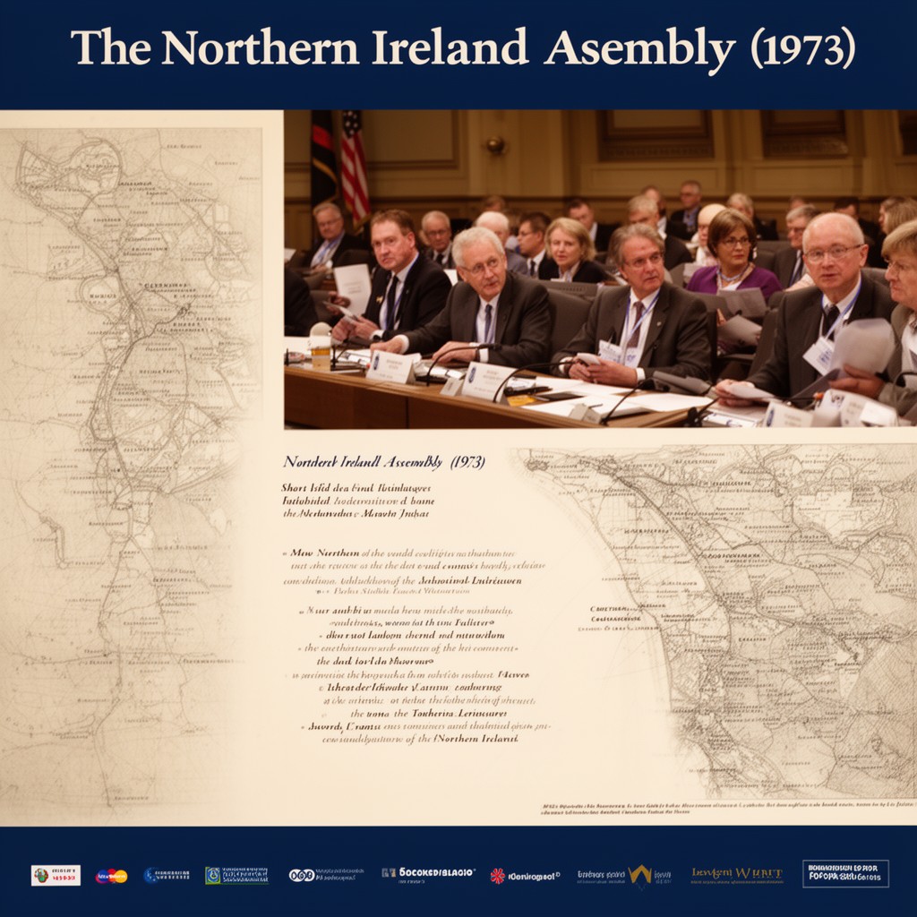 AI-generated illustration of Northern Ireland Assembly (1973)
