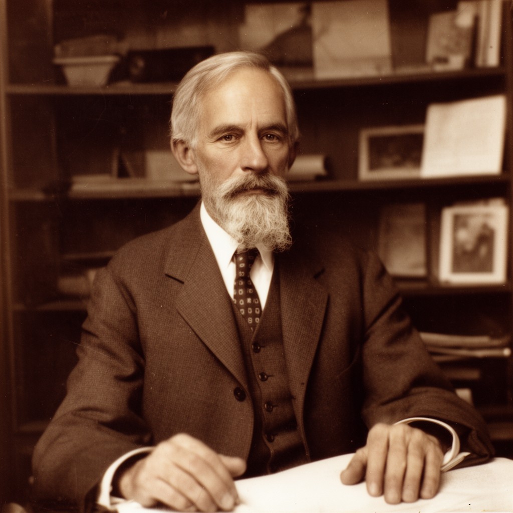 AI-generated illustration of Lester Frank Ward
