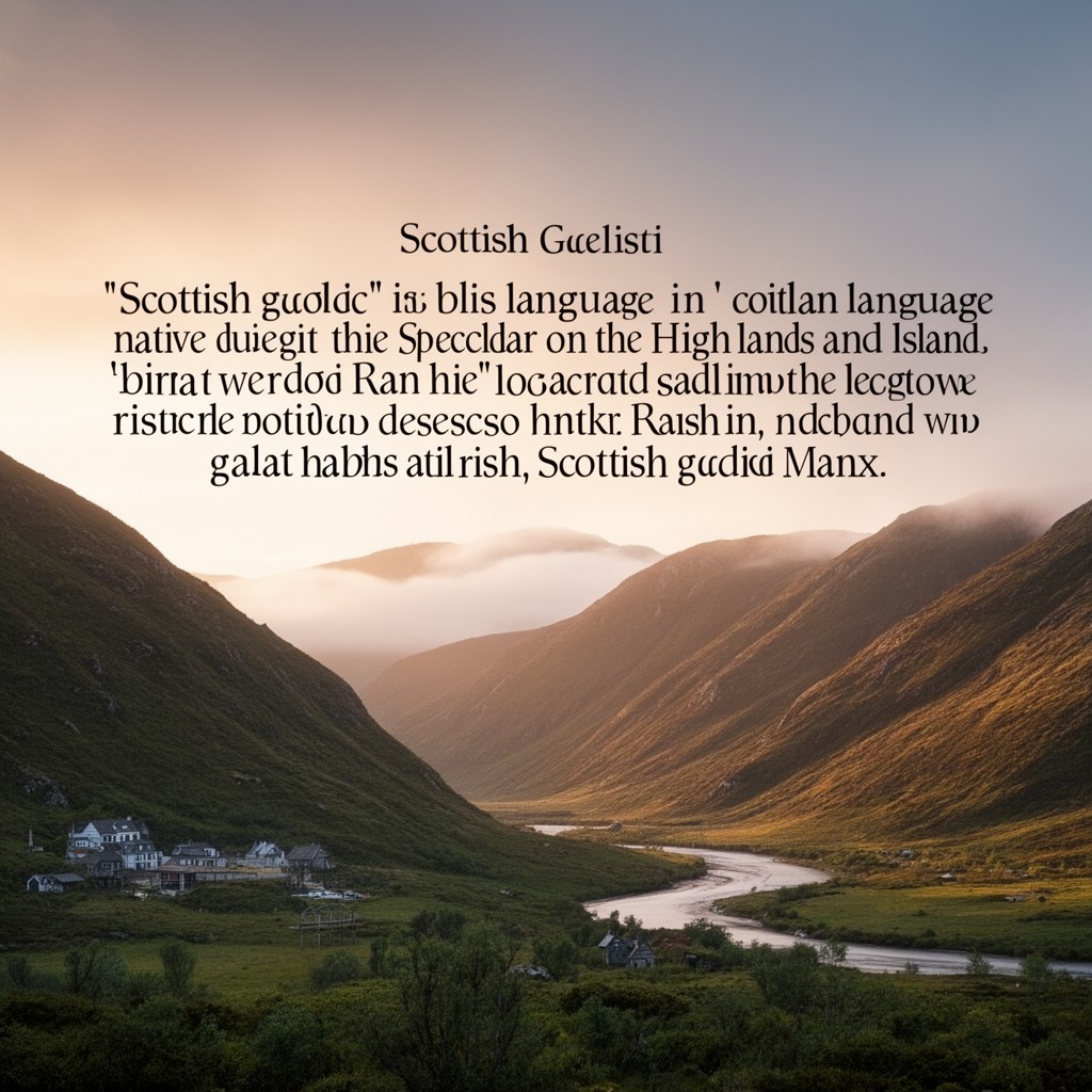AI-generated illustration of Scottish Gaelic
