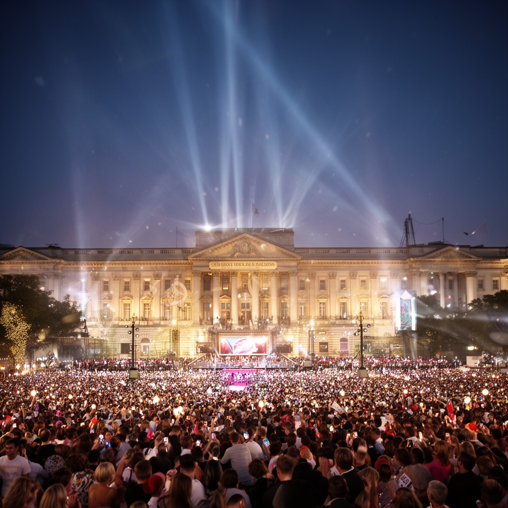 AI-generated illustration of Party at the Palace