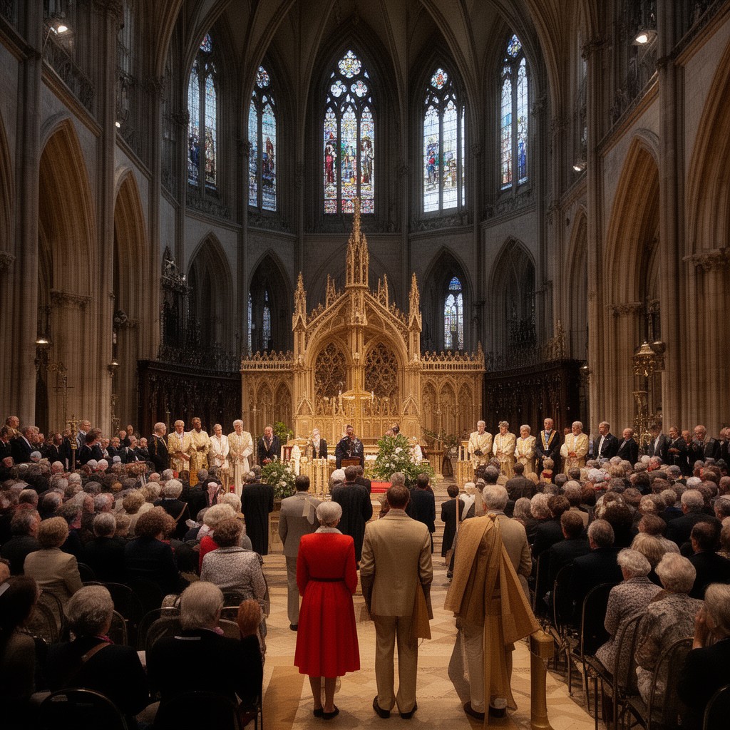 AI-generated illustration of Service of Thanksgiving at St Paul’s Cathedral