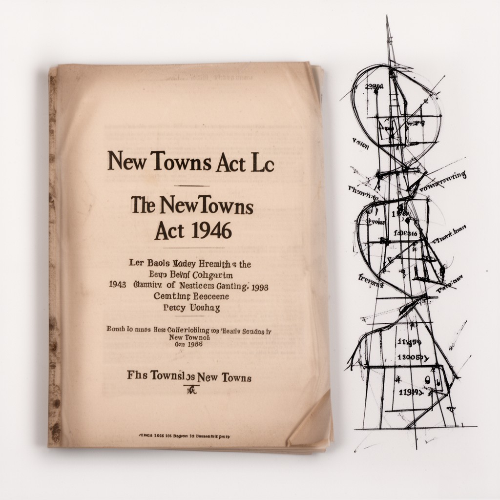 AI-generated illustration of New Towns Act 1946