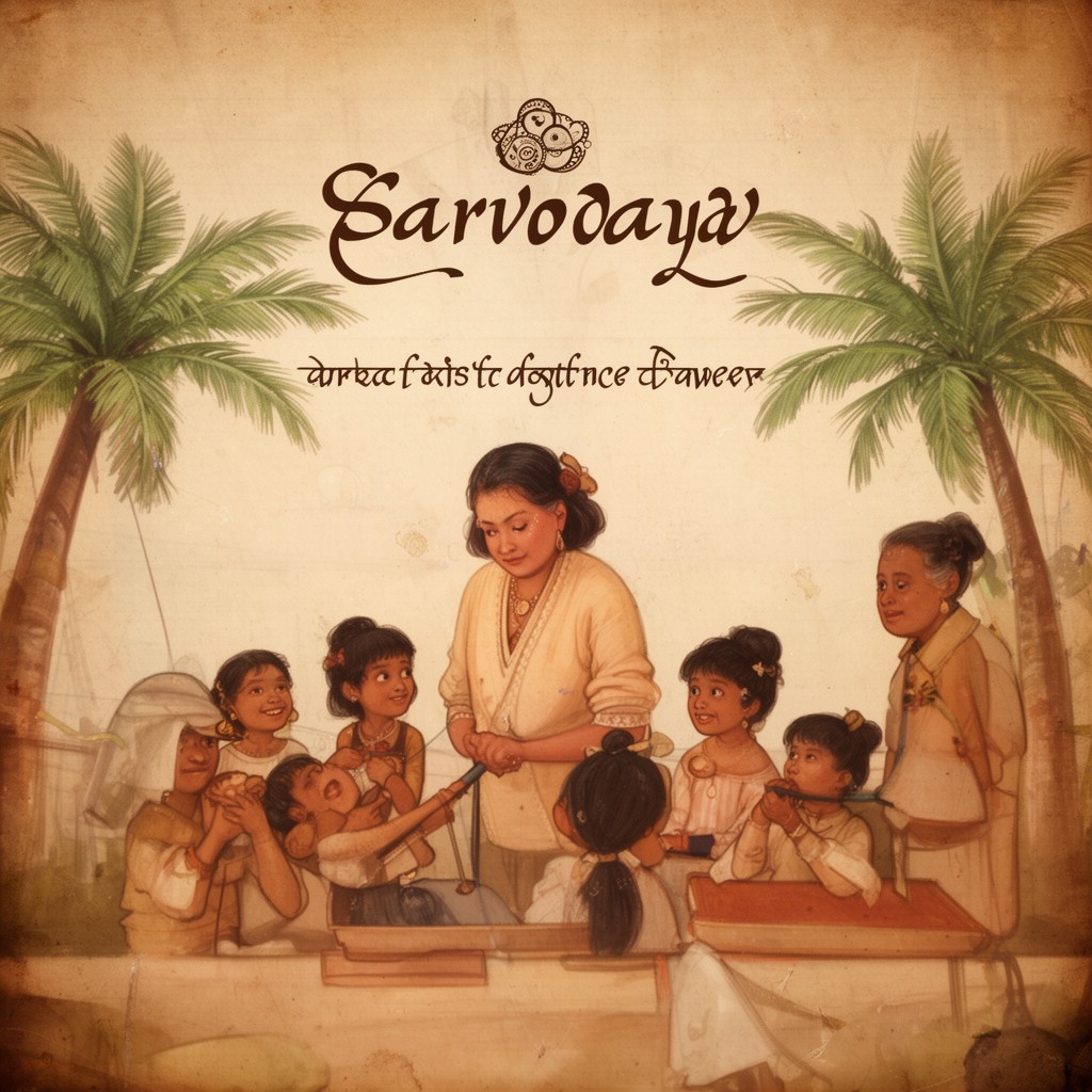 AI-generated illustration of Sarvodaya