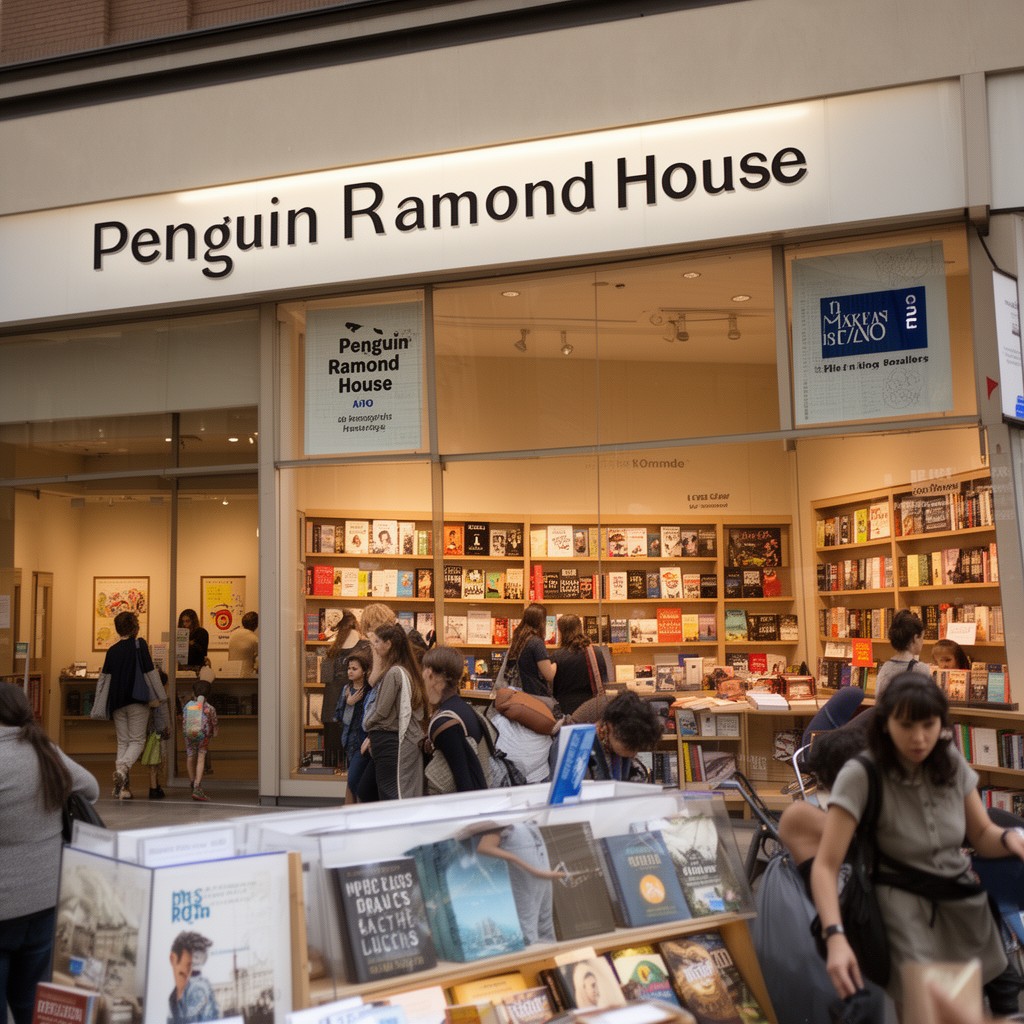 AI-generated illustration of Penguin Random House