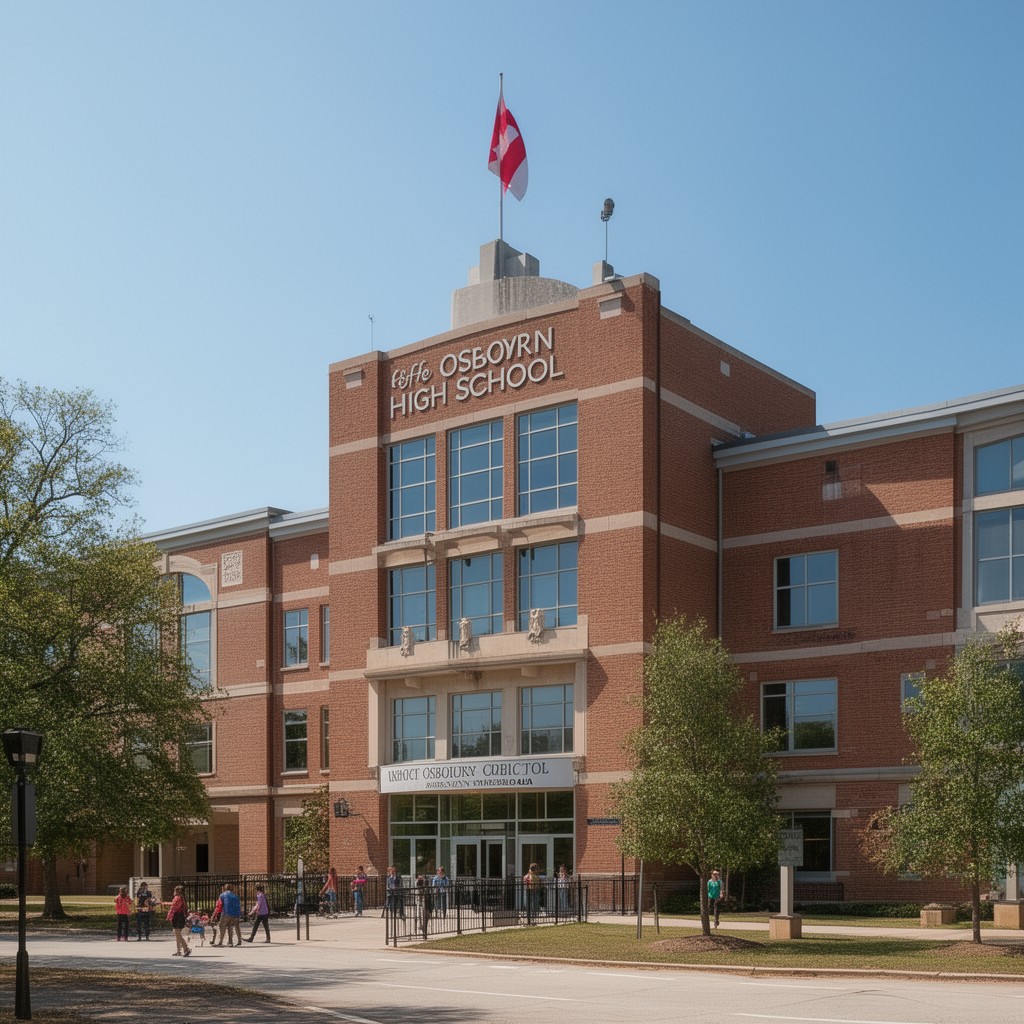 AI-generated illustration of Osbourn High School