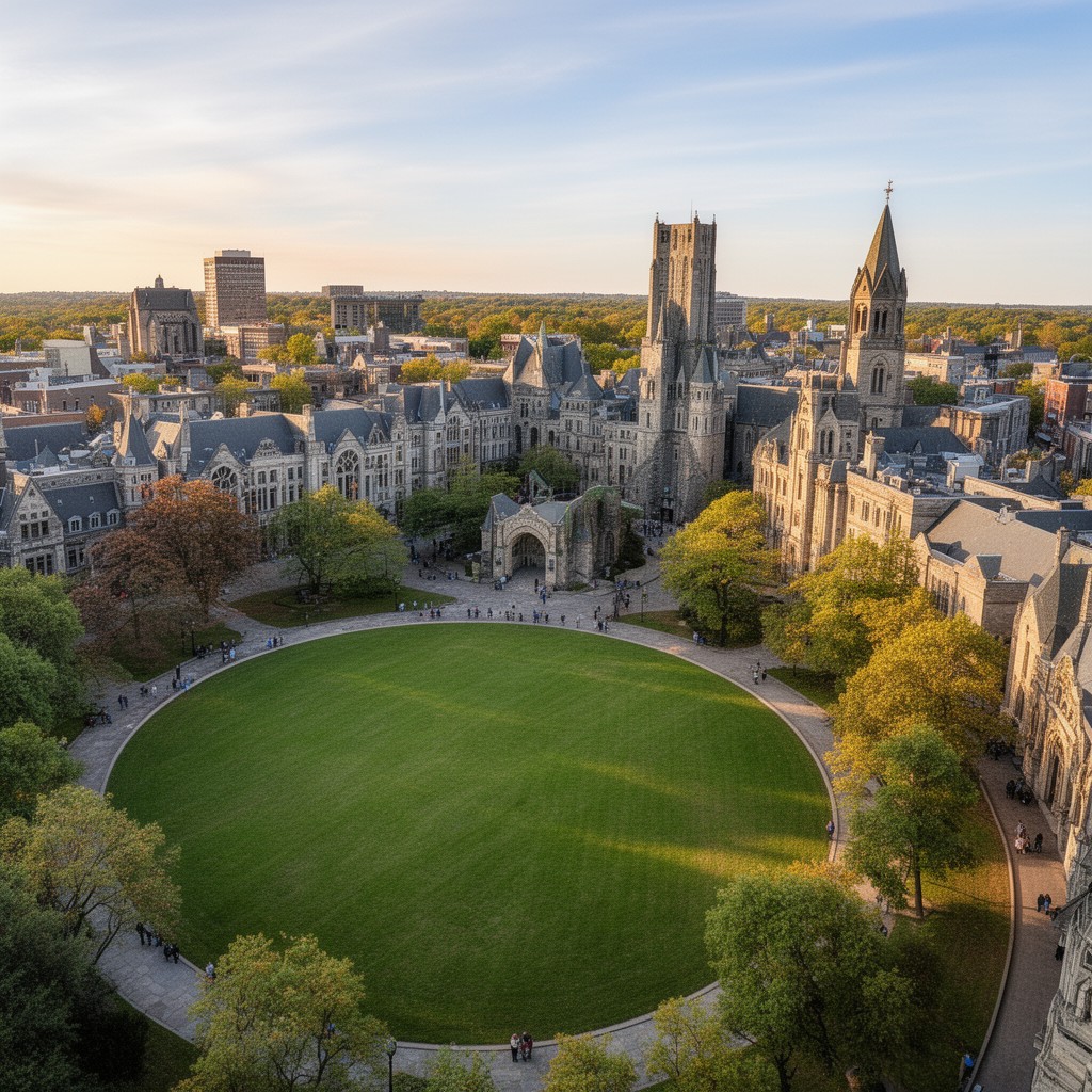 AI-generated illustration of King’s College Circle