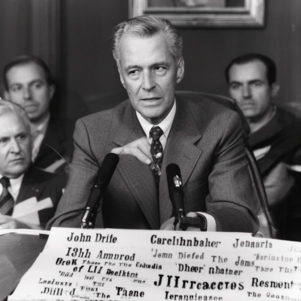 AI-generated illustration of John Diefenbaker