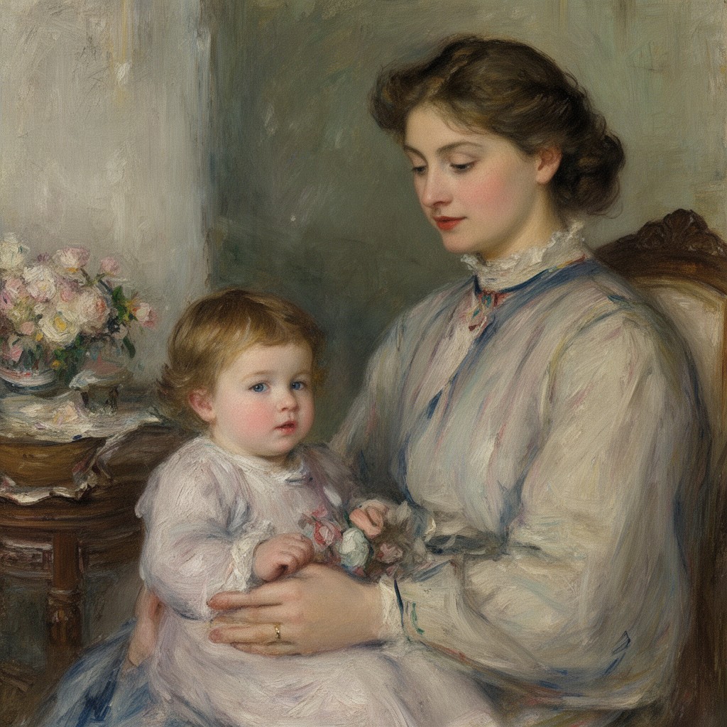 AI-generated illustration of Mary Cassatt