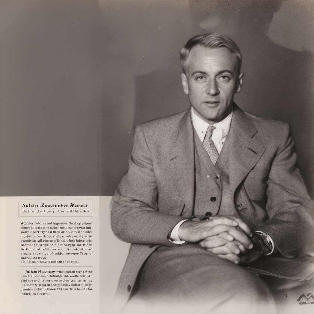AI-generated illustration of Julian Huxley