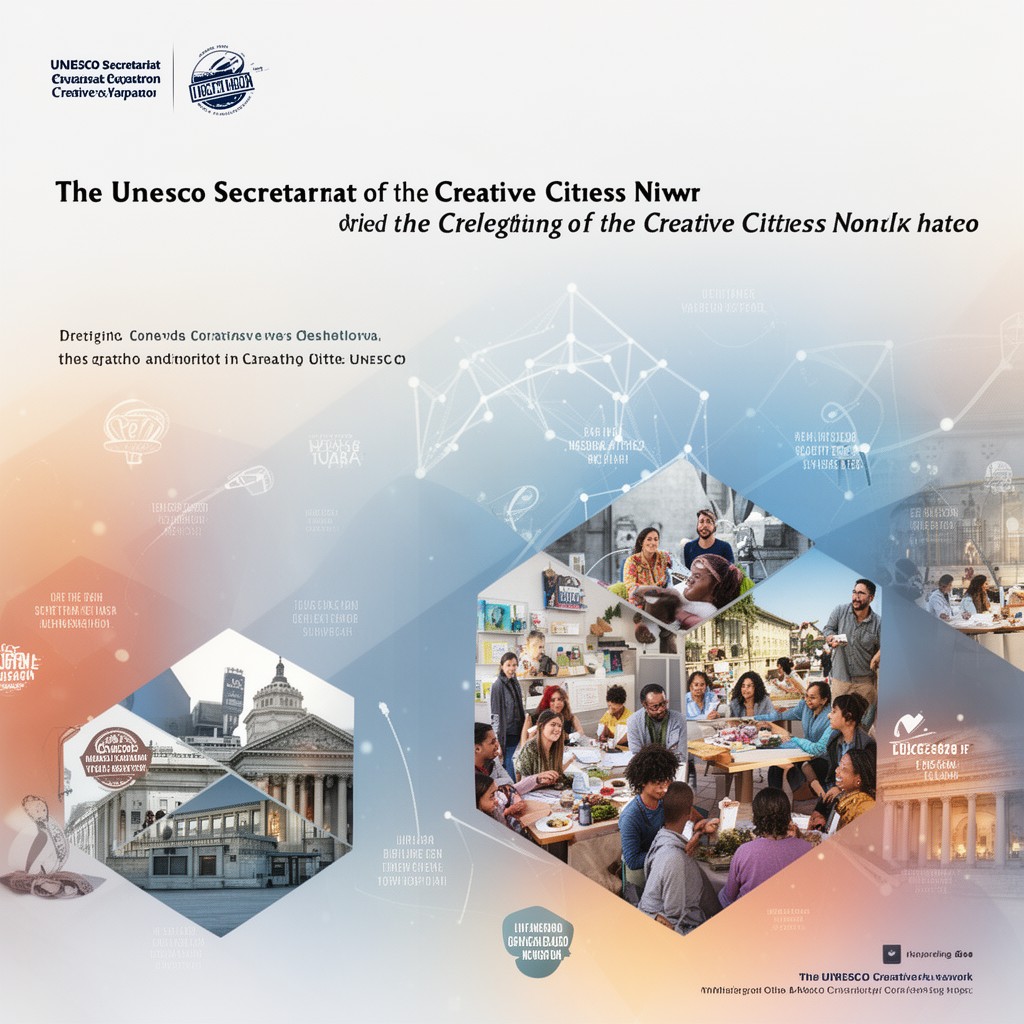 AI-generated illustration of UNESCO Secretariat of the Creative Cities Network