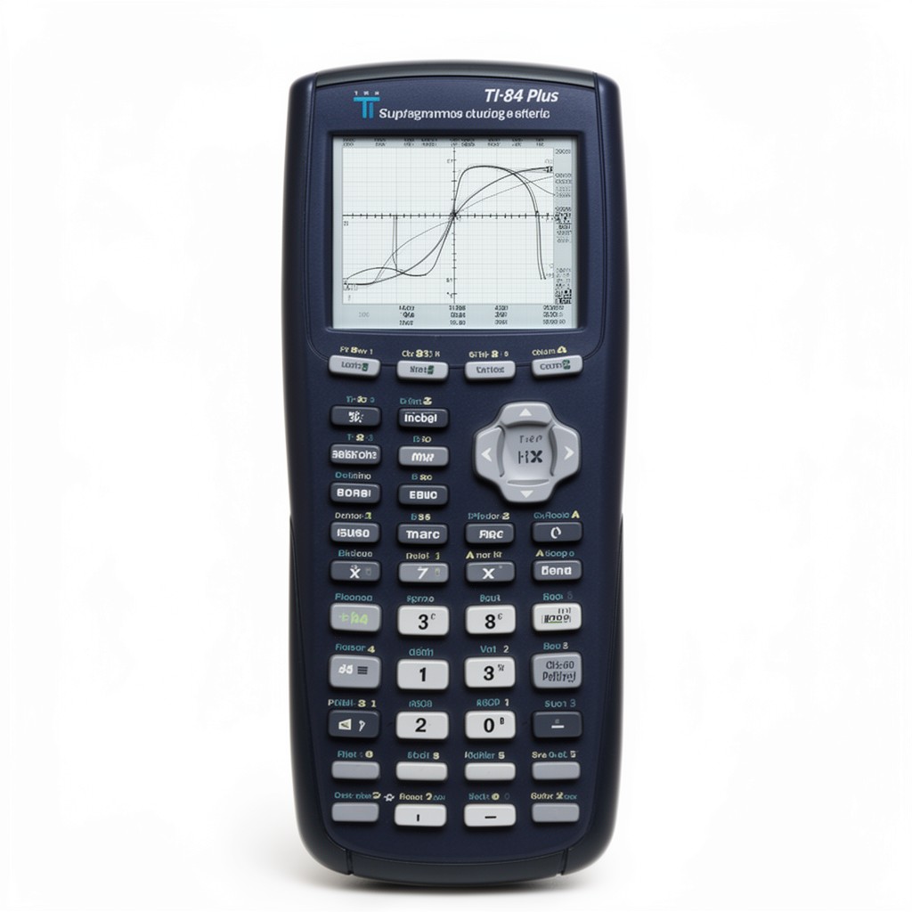 AI-generated illustration of TI-84 Plus graphing calculator